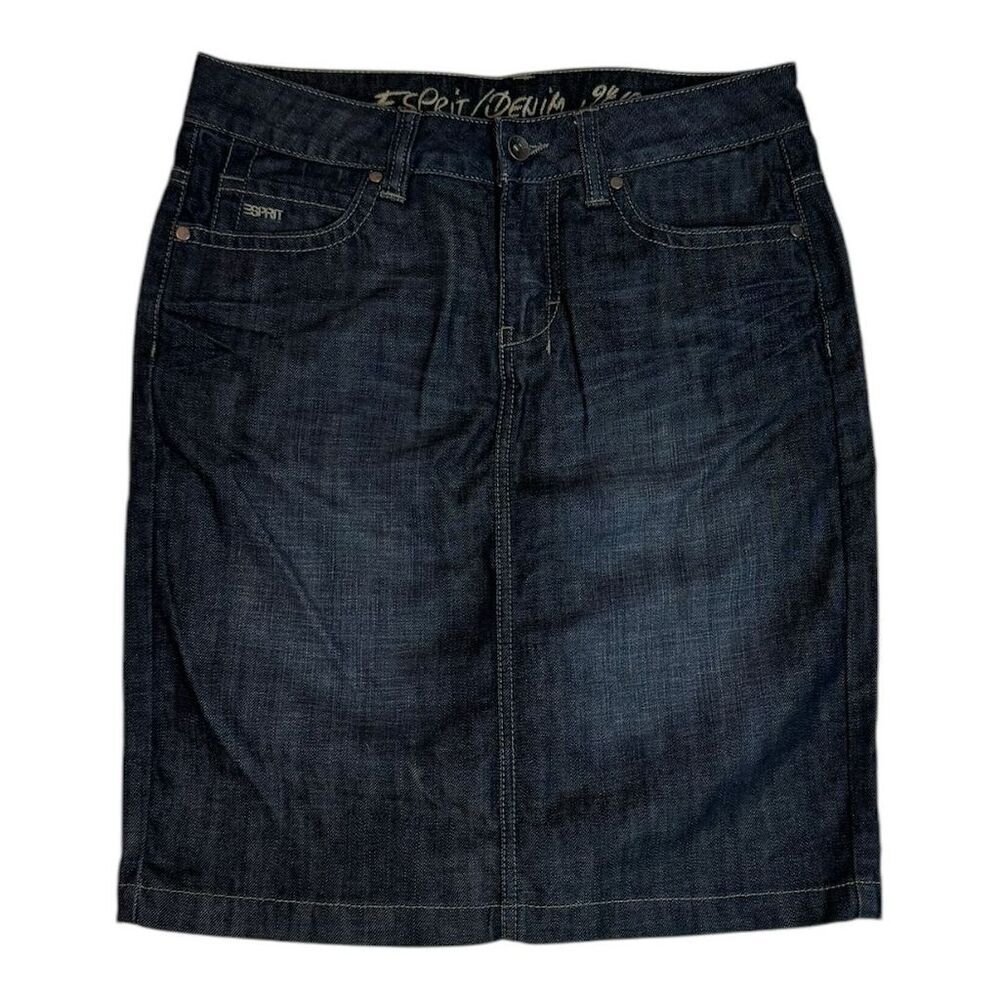 Esprit Women's Dark Blue Denim Mini Skirt Size 8